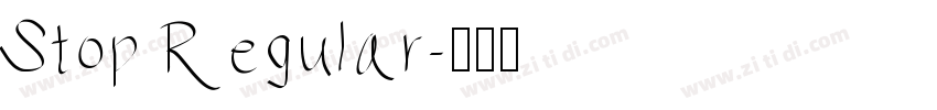 Stop Regular字体转换